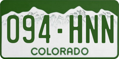 CO license plate 094HNN