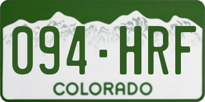 CO license plate 094HRF