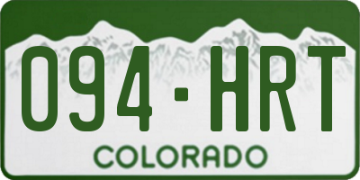 CO license plate 094HRT