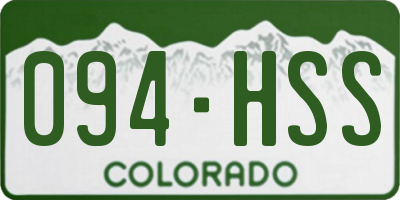 CO license plate 094HSS