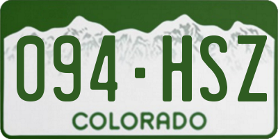 CO license plate 094HSZ