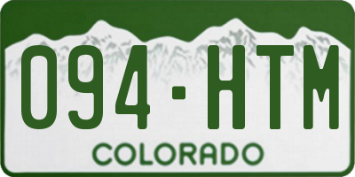 CO license plate 094HTM