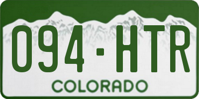 CO license plate 094HTR