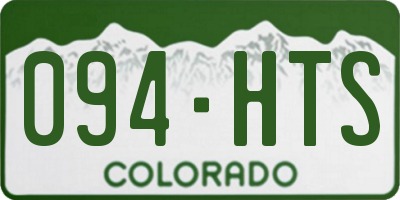 CO license plate 094HTS