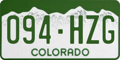 CO license plate 094HZG