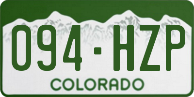 CO license plate 094HZP