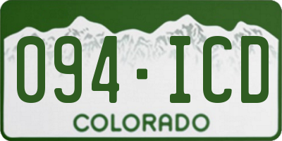 CO license plate 094ICD