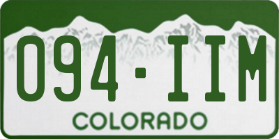 CO license plate 094IIM