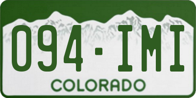 CO license plate 094IMI