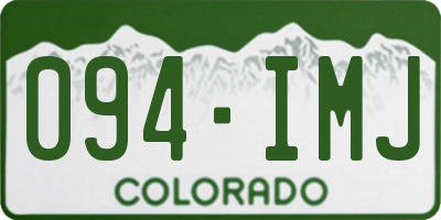 CO license plate 094IMJ
