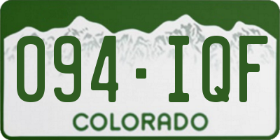 CO license plate 094IQF