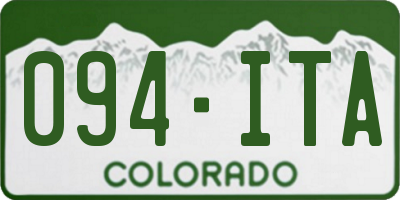 CO license plate 094ITA