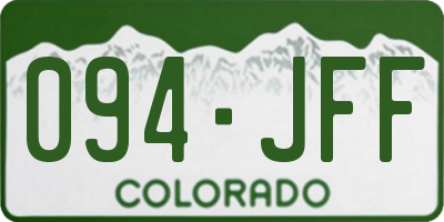 CO license plate 094JFF