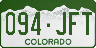 CO license plate 094JFT