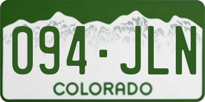 CO license plate 094JLN