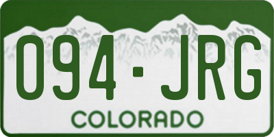 CO license plate 094JRG