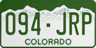 CO license plate 094JRP