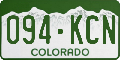 CO license plate 094KCN