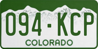 CO license plate 094KCP