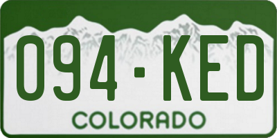 CO license plate 094KED