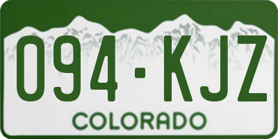 CO license plate 094KJZ