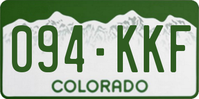 CO license plate 094KKF