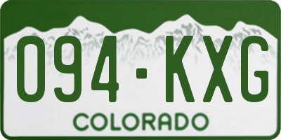CO license plate 094KXG
