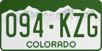 CO license plate 094KZG