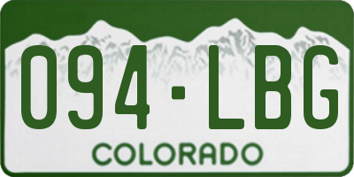 CO license plate 094LBG