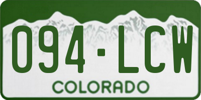 CO license plate 094LCW