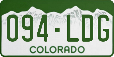 CO license plate 094LDG