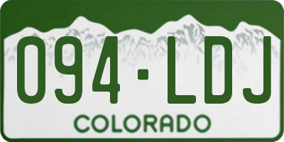 CO license plate 094LDJ