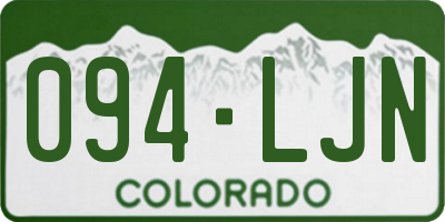 CO license plate 094LJN