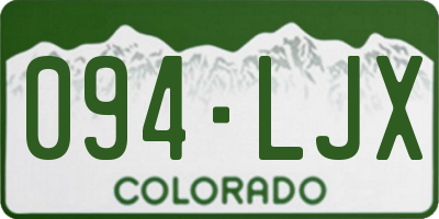 CO license plate 094LJX