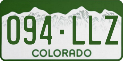 CO license plate 094LLZ