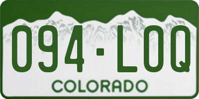 CO license plate 094LOQ