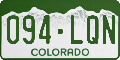 CO license plate 094LQN