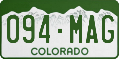 CO license plate 094MAG
