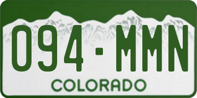 CO license plate 094MMN