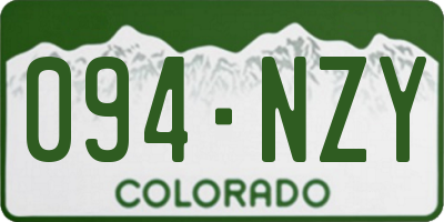 CO license plate 094NZY