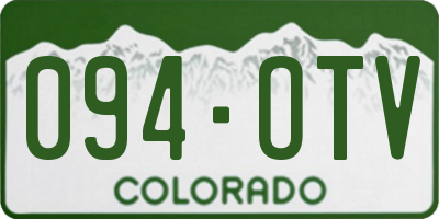 CO license plate 094OTV