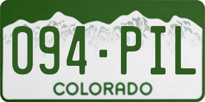 CO license plate 094PIL