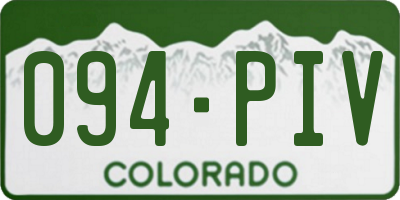 CO license plate 094PIV