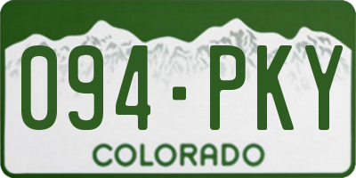 CO license plate 094PKY