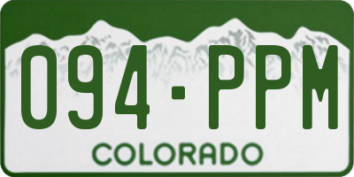 CO license plate 094PPM