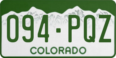 CO license plate 094PQZ