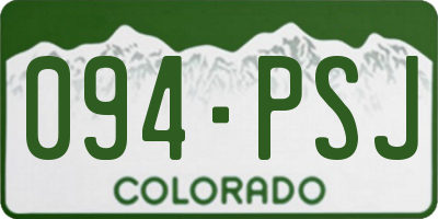 CO license plate 094PSJ