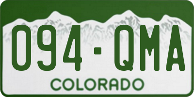 CO license plate 094QMA