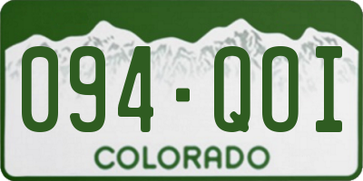 CO license plate 094QOI
