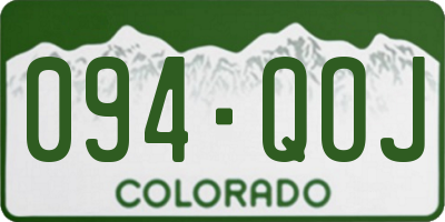CO license plate 094QOJ